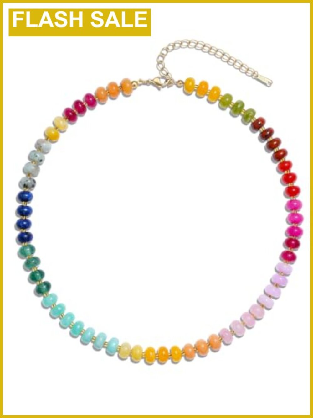 Natural Agate Beaded Choker Necklace Gemstone Boho Layering